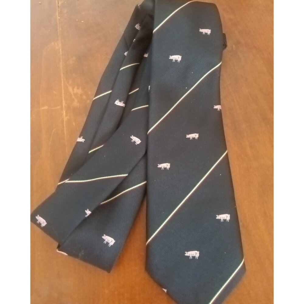 Cravat Club International Holland Mens Neck Tie Necktie Pig Print